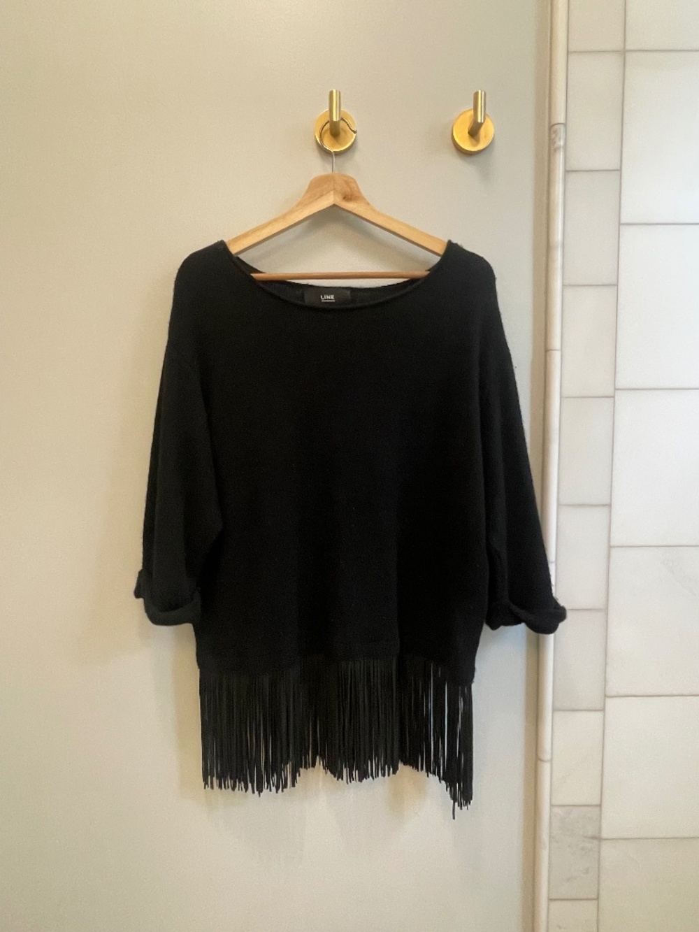 LINE cashmere blend fringe sweater